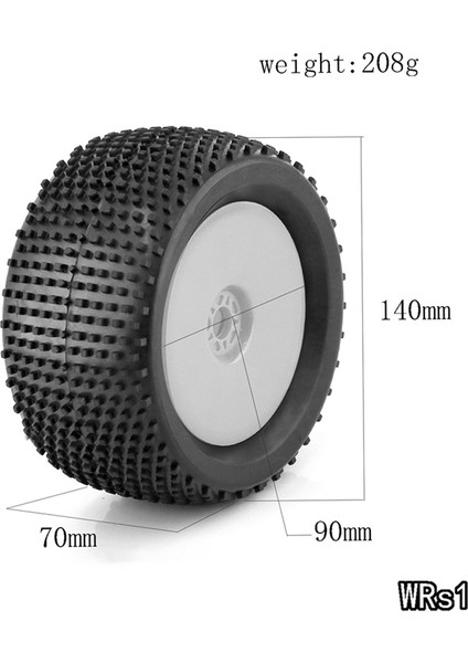 4 Adet 140Mm 18 Rc Yarış Arabası Off-Road Buggy Lastiği 17Mm Tekerlek Altıgen Beyaz (Yurt Dışından) fiyatları