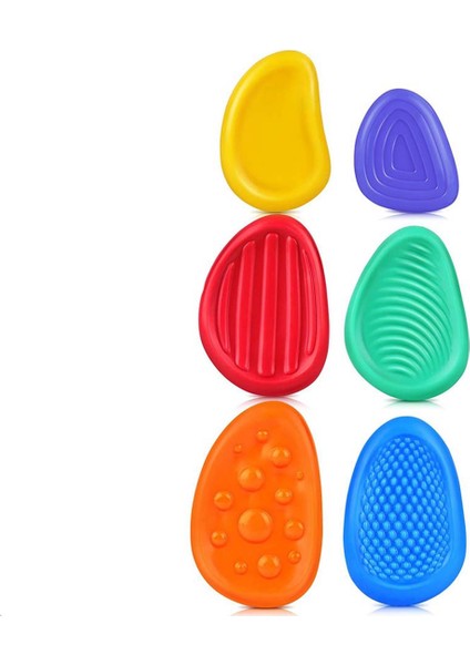 6 Paket Duyusal Taş Fidget Oyuncakları Dokulu Endişe Taşı Otizmli Çocuklar Için (Yurt Dışından)