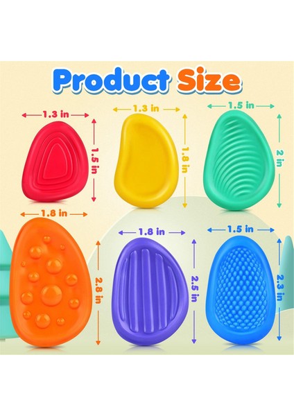6 Paket Duyusal Taş Fidget Oyuncakları Dokulu Endişe Taşı Otizmli Çocuklar Için (Yurt Dışından) modelleri