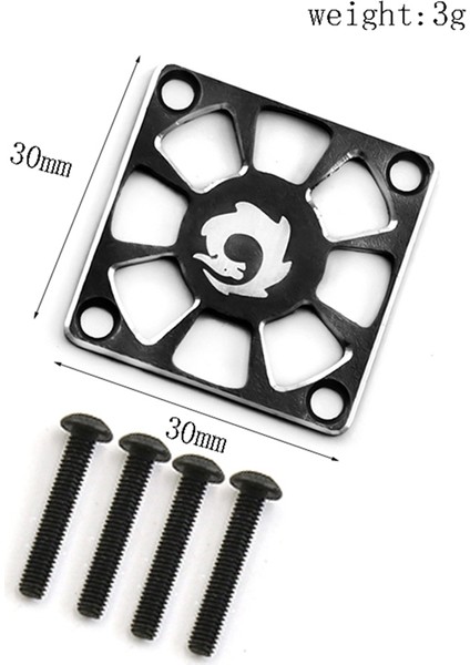 Soğutma Fanı Kapağı 30X30Mm Rc Motor Elektrikli Regülatörlü Fan Gümüş (Yurt Dışından)