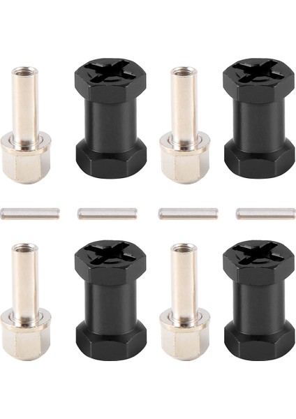 12Mm Altıgen Tekerlek Göbeği Adaptörü 20Mm Uzatma Kombinasyon Bağlantı Parçası Siyah (Yurt Dışından)