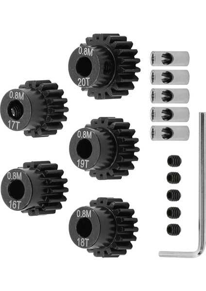 110 Rc Platformları Için 08 M Motor Dişli Seti 16T+17T+18T+19T+20T (Yurt Dışından)