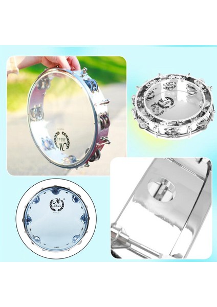 Tef Capoeira Parlak Drumhead Taşınabilir Üfleme Samba Davul 8 Inç Mavi Için (Yurt Dışından)