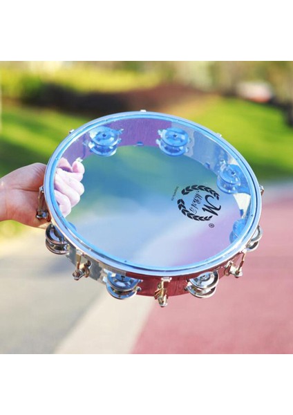 Tef Capoeira Parlak Drumhead Taşınabilir Üfleme Samba Davul 8 Inç Mavi Için (Yurt Dışından)