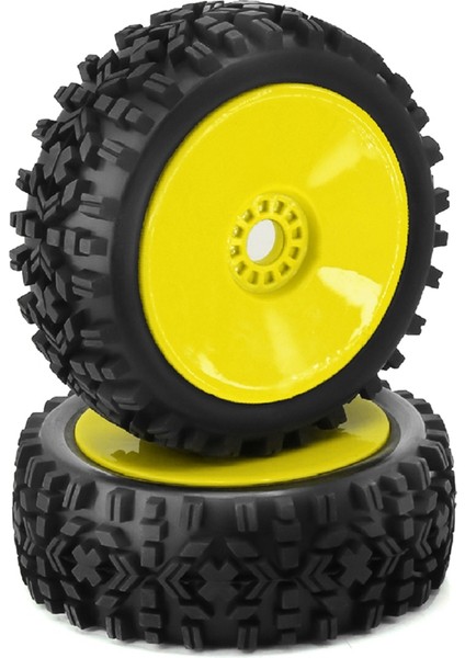 4 Adet 18 Rc Tekerlek Lastiği 120112Mm 18 Rc Araba Canavar Kamyonu Için Sarı (Yurt Dışından)