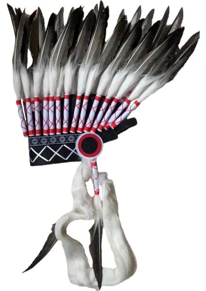 Tüy Başlık Şapkalar Hint Bandı American Chief Indian (Yurt Dışından)