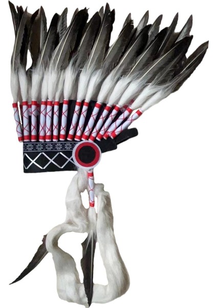 Tüy Başlık Şapkalar Hint Bandı American Chief Indian (Yurt Dışından)
