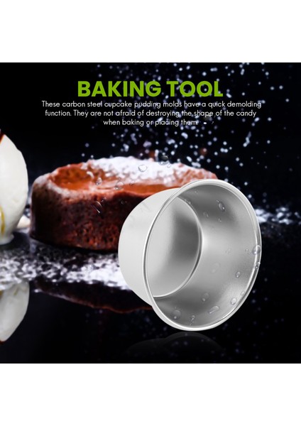 10 Adet Puding Kupası Mini Çikolatalı Kek Kurabiye Puding Kalıbı (Yurt Dışından)