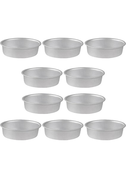 10 Adet Mini Oval Yumurta Şekli Alüminyum Alaşımlı Metal Peynir Tavası Kek Kalıbı (Yurt Dışından)
