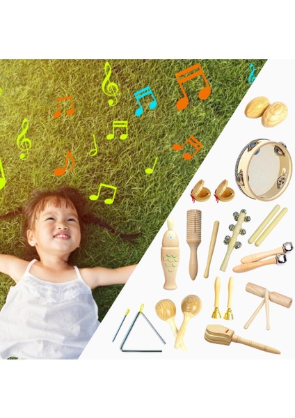 Vurmalı Çalgılar Oyuncak Müzik Aleti Çantası ile Doğal Ahş 1.085KG (Yurt Dışından) indirimleri