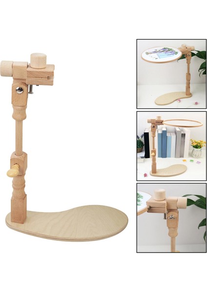 Ahşap Raf Nakış Masaüstü Çember Standı Ş 38X10CM Ahşap (Yurt Dışından)