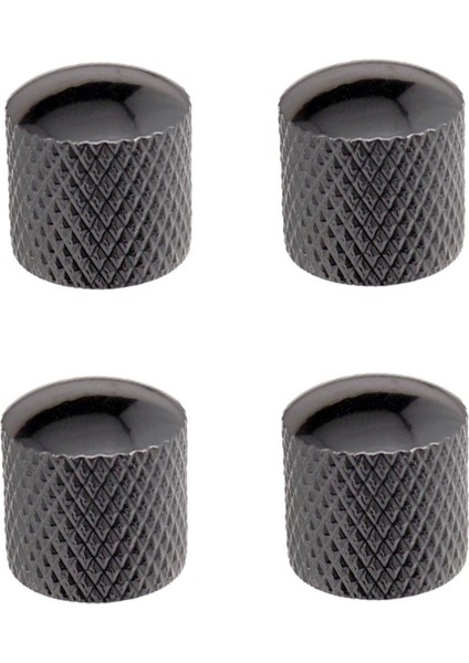 4x Demir Ses Kontrol Düğmeleri Dıy Elektro Gitar/bas Aksesuarı Siyah (Yurt Dışından)