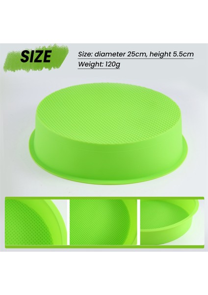 Silikon Kalıp Pişirme Kabı 26CM/10INÇ Yuvarlak Kek Kalıbı Pişirme Tepsisi (Yurt Dışından)