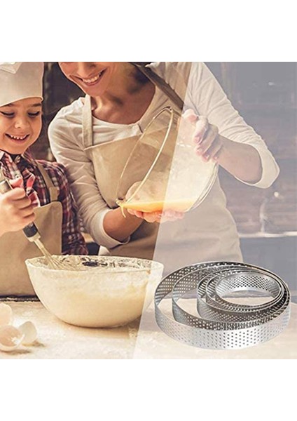 6'lı Tart Halkası Seti, Pasta Kek Kalıbı Için Paslanmaz Çelik Kek Halkası (Yurt Dışından)