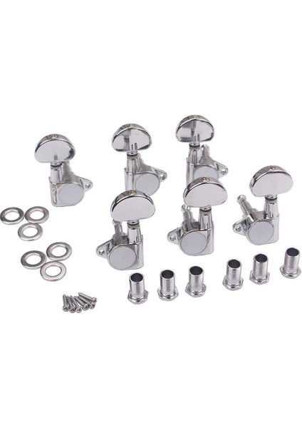 Için Set 3r 3l Krom Peg Dize Tuner (Yurt Dışından)