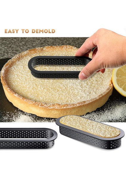 Silikon Tart Kek Kalıbı Mus Daire Kesici Halka Pişirme Kabı Dıy B (Yurt Dışından)