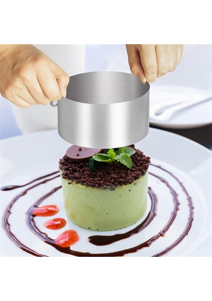Adet Kek Halkası Kalıpları, Itici ile Pişirme Için 3.15 Inç Yuvarlak Halka Kalıbı (Yurt Dışından)