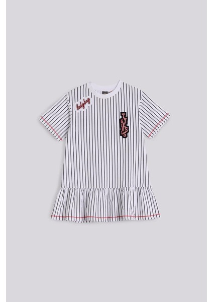 Bg Store Kız Çocuk Çizgili Elbise
