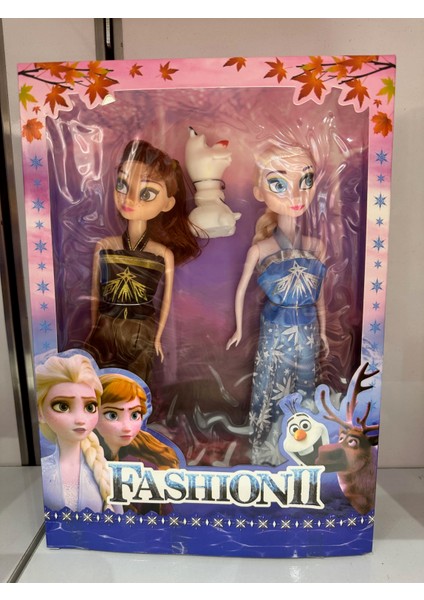 Elsa Anna ve Olaf 3'lü Oyuncak Bebek Seti Ce Belgeli