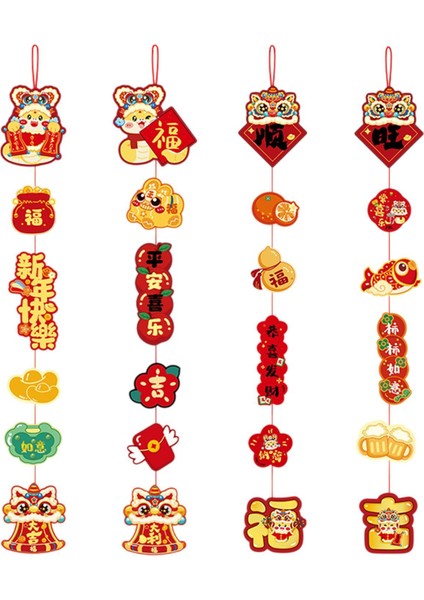 4 2025 Çin Yılı Ev Sundurma Festivali B Için Askı Süsleri (Yurt Dışından)