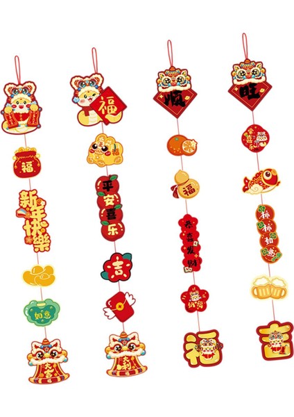 4 2025 Çin Yılı Ev Sundurma Festivali B Için Askı Süsleri (Yurt Dışından) fiyatları