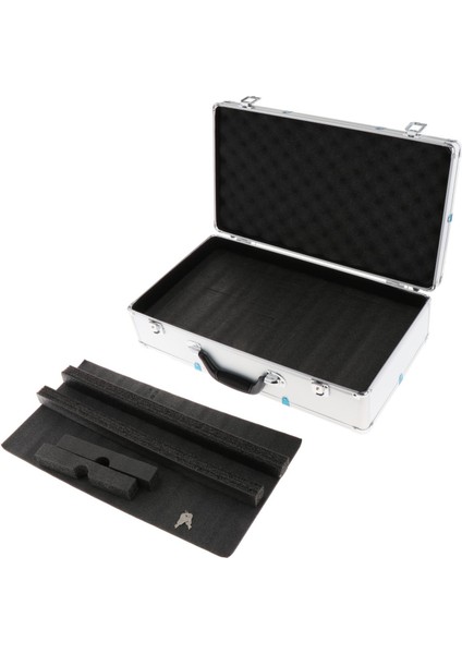 Sünger Internet Profesyonel Mikrofonlu Kılıf Araç Kutusu Mikrofon Kılıfı Sert 51X27X14CM Argent (Yurt Dışından)