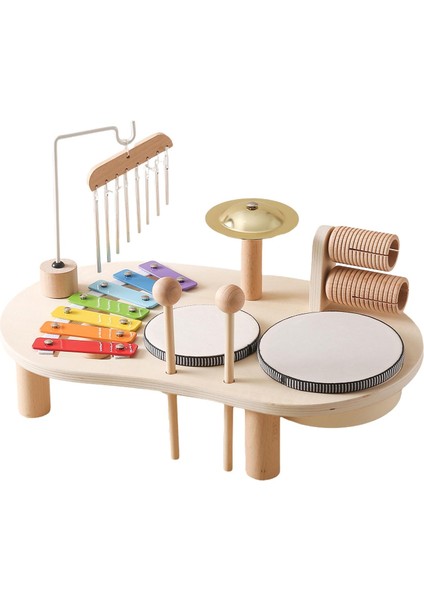Çocuk Davul Vurmalı Anaokulu Ahşap (Yurt Dışından)