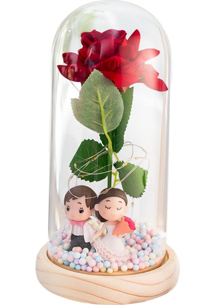 Işıklı Çiçek Hediyeleri Ahşap Tabanlı Çift (Yurt Dışından) fiyatları