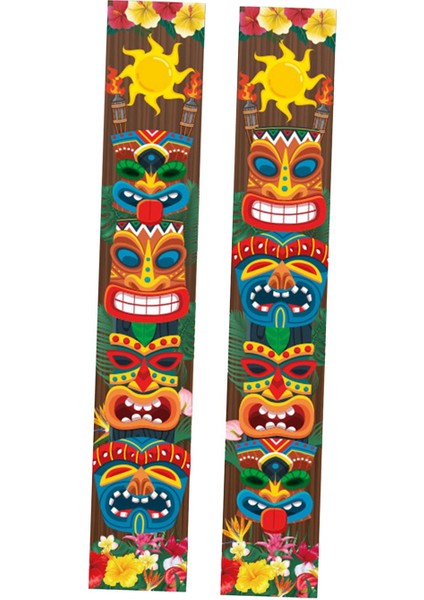 Kapı Afiş Parti Kapısı Için Luau Parti Dekorasyonu 1 Çift (Yurt Dışından) indirimleri