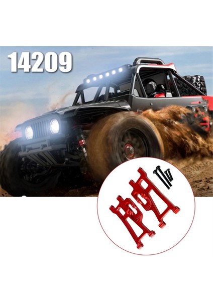 Rc Araba Metal Yükseltme Alt Salıncak Kolu Parçaları Go 1/14 14209 14210 H14BM Parçaları (Kırmızı) (Yurt Dışından)
