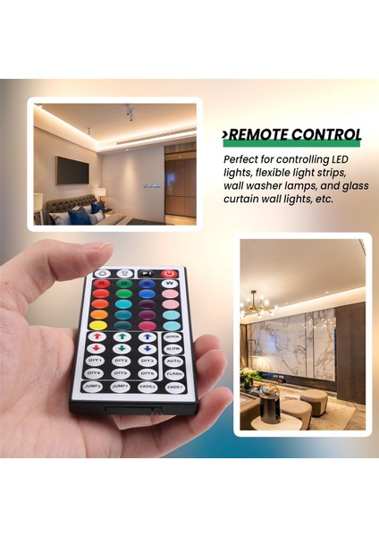 5050 3528 Rgb Smd LED Şerit Işık Için Alıcılı 44 Tuşlu Kablosuz Ir Uzaktan Kumanda (Yurt Dışından)