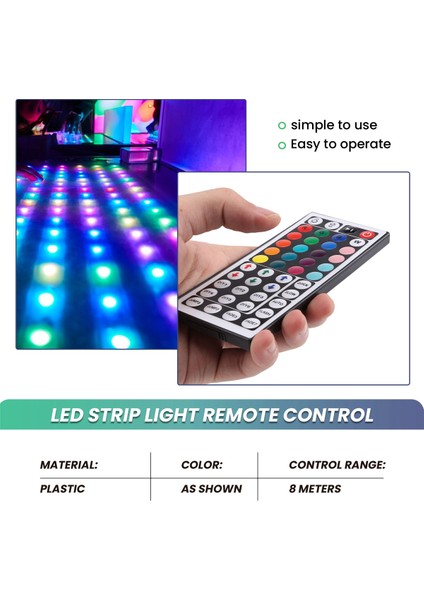 5050 3528 Rgb Smd LED Şerit Işık Için Alıcılı 44 Tuşlu Kablosuz Ir Uzaktan Kumanda (Yurt Dışından)