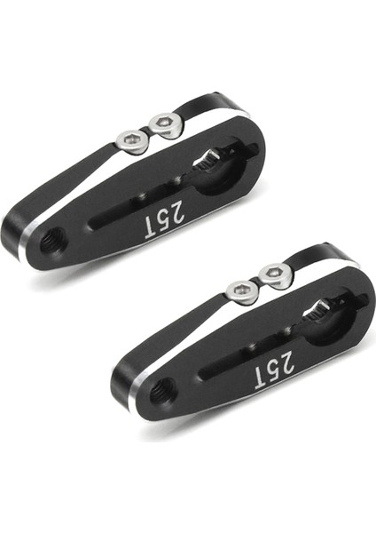 2 Adet 25T Cnc Alüminyum Alaşımlı Metal Uzatma Direksiyon Servo Kolu Korna Araç Model Gemi Genel Rocker (Yurt Dışından)