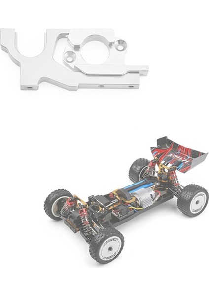 Metal Motor Montaj Tabanı Braket Tutucu 104001-1895 1896 104001 1/10 Rc Araba Yükseltme Aksesuarları, Gümüş (Yurt Dışından)
