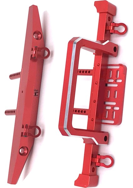 1/10 Rc Paletli Araba Için Metal Ön Arka Tampon MN999 MN222 Trx4 SCX10 90046 90047 Yükseltme Parçaları Kırmızı (Yurt Dışından) indirimleri