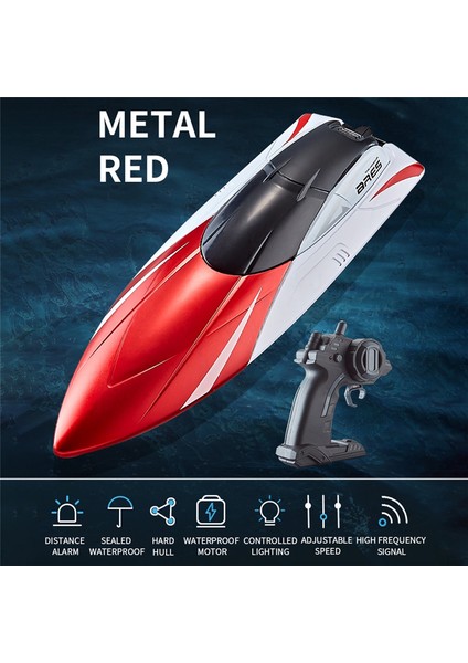 Rc Tekne 2.4g Çift Dümen Motoru Su Geçirmez Yüksek Hızlı Oyuncaklar Çocuklar Için Hediye Çocuk Modeli Oyuncak Uzaktan Kumandalı Gemi-Kırmızı (Yurt Dışından)