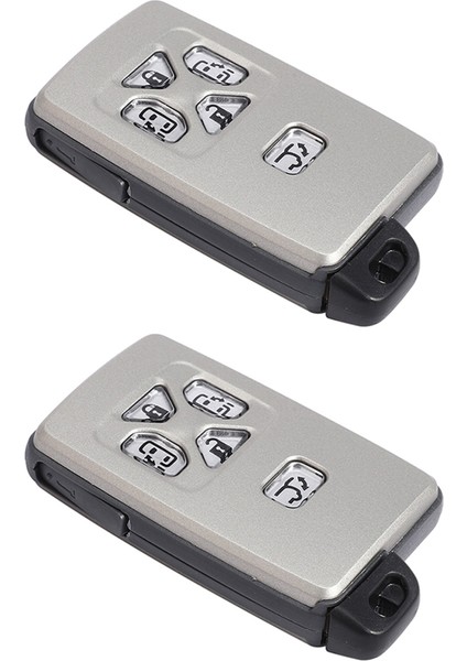 2x Araba Akıllı Kart Uzaktan Anahtar Kabuk Kılıfı Fob 5 Düğme Alphard Estima Vellfire Için (Yurt Dışından)