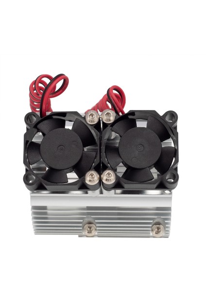 Rc Araba 41-43MM Çift Fan Motor Radyatör Isı Emici Yüksek Hızlı 1:8 Summıt Big S E-, Gümüş (Yurt Dışından)