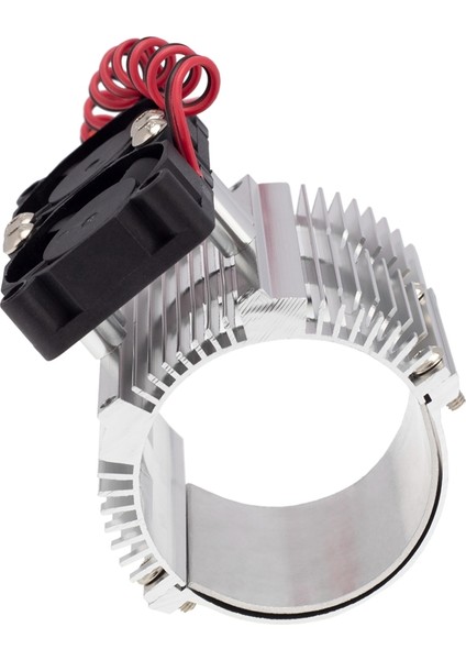 Rc Araba 41-43MM Çift Fan Motor Radyatör Isı Emici Yüksek Hızlı 1:8 Summıt Big S E-, Gümüş (Yurt Dışından)