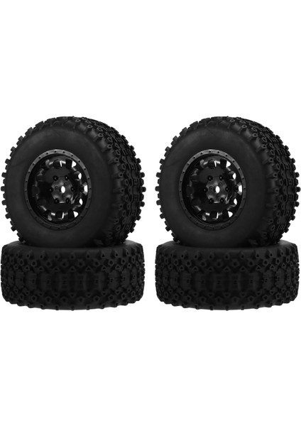 12MM Altıgen Tekerlekler Lastikler Köpük Eklentilerle Set 1/10 Rc Kısa Mesafe Kamyon Uyumlu Slash 2WD (Yurt Dışından)