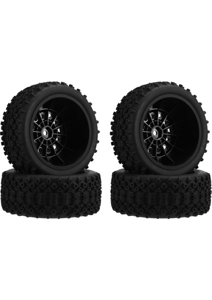 12MM Altıgen Tekerlekler Lastikler Köpük Eklentilerle Set 1/10 Rc Kısa Mesafe Kamyon Uyumlu Slash 2WD (Yurt Dışından)