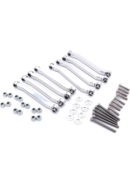 Metal Şasi Çekme Çubukları Sürükleme Bağlantı Süspansiyonu Mn D90 D91 D96 D99 D99S MN90 MN99S 1/12 Rc Araba Yükseltme Parçaları, Gümüş (Yurt Dışından)