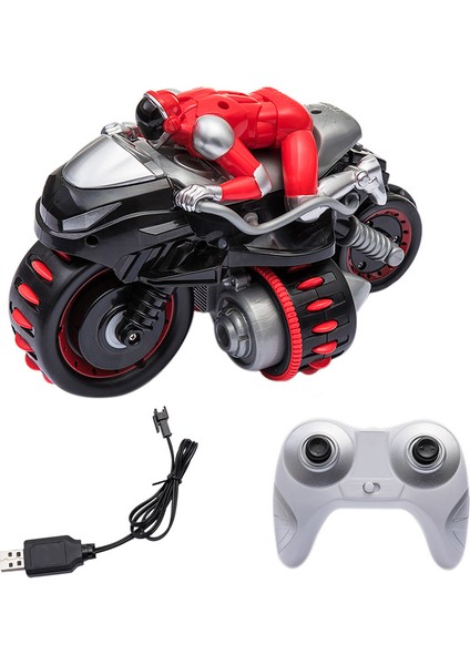 2.4g 360 Derece Dönen Drift Stunt Tumble Araç Rc Motosiklet Tırmanma Motosiklet Oyuncak Işıklı Erkek Çocuk Uzaktan Kumandalı Oyuncaklar (Yurt Dışından)