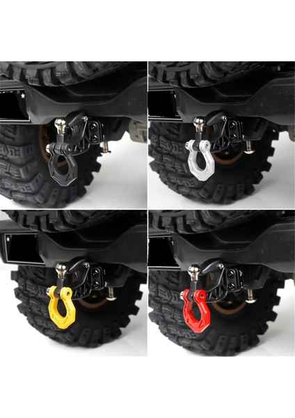Metal Arka Tampon Çekme Römork Kancası Bırakma Bağlantı Parçası 1/8 1/10 Rc Paletli Araba Eksenel SCX10 Trx4 D90 Yükseltme Parçaları D (Yurt Dışından)
