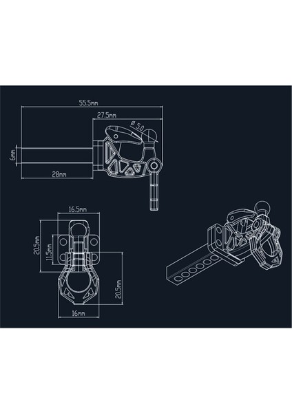 Metal Arka Tampon Çekme Römork Kancası Bırakma Bağlantı Parçası 1/8 1/10 Rc Paletli Araba Eksenel SCX10 Trx4 D90 Yükseltme Parçaları D (Yurt Dışından)