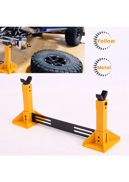 Simülasyon Metal Yükseklik Ayarlanabilir Jack Rc Araba Tutucu Stand Dekorasyonu 1/8 1/10 Paletli Eksenel SCX10 Trx4 D90 A (Yurt Dışından)