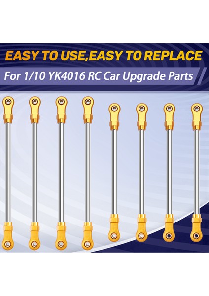 Rc Araba Yükseltme Şasi Ayarlanabilir Çekme Çubuğu Takımı 1/10 YK4016 Parçaları Altın (Yurt Dışından) indirimleri