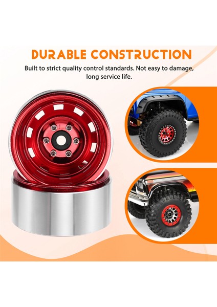 Rc Crawler 1.9 Inç Beadlock Tekerlekler Alüminyum Tekerlek Göbeği 1/10 Trx4 Trx6 Eksenel SCX10 Iı Iıı Redcat Gen 8 7 D90 (Yurt Dışından)