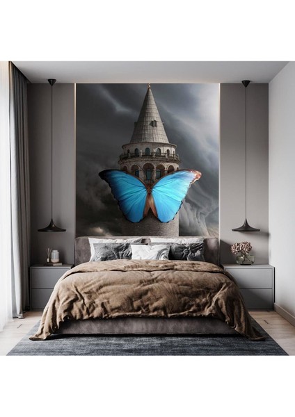 Galata Kulesi ve Kelebek Poster Duvar Kağıdı modelleri
