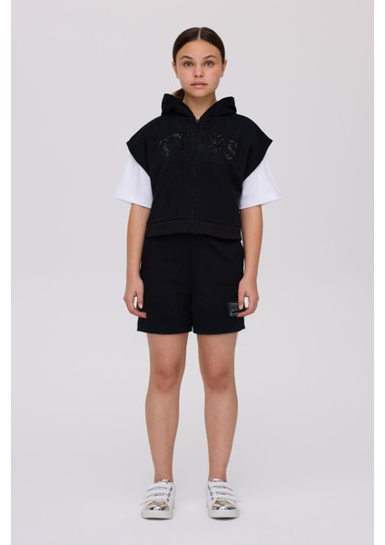 Bg Store Kız Çocuk Siyah Yelek